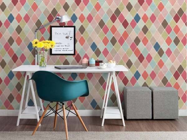 Papel de Parede para Sala Geométrico 0010 - Adesivos de Parede - 1