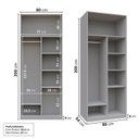 Ver imagem 2 de Guarda-Roupa Modulado 2 Portas Reflecta com Prateleiras Jade CabeCasa MadeiraOriginals