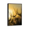 Tela Canvas com Moldura Pôr do Sol e Dente de Leão Preto - Médio - 1