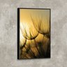 Tela Canvas com Moldura Pôr do Sol e Dente de Leão Preto - Médio - 2