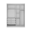 Ver imagem 3 de Modulo de Casal Safira para Guarda-roupas em Mdf com 4 Portas e 3 Gavetas Una Mobília