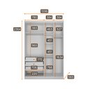 Ver imagem 4 de Modulo de Casal Safira para Guarda-roupas em Mdf com 4 Portas e 3 Gavetas Una Mobília