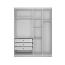 Ver imagem 2 de Modulo de Casal Safira para Guarda-roupas em Mdf com 4 Portas e 3 Gavetas Clic Móveis