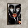 Tela Canvas com Moldura Mulher Face Orange - 2