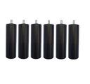 Ver imagem 1 de Kit 6 Pés Cama Box Solteiro ou Casal Queen 13cm Tubo Preto