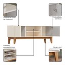 Ver imagem 6 de Rack para TV até 55 Polegadas 140cm 02 Portas Cinamomo/Off White Alure
