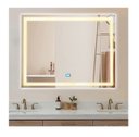 Ver imagem 2 de Espelho Jateado Iluminado com Led Quente e Touch 120x80cm Horizontal