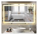 Ver imagem 3 de Espelho Jateado Iluminado com Led Quente e Touch 120x80cm Horizontal