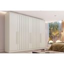 Ver imagem 1 de Guarda Roupa Casal 6 Portas (4 Ripadas) e 6 Gavetas Oxford Off White - Europa