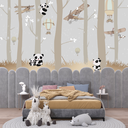 Ver imagem 3 de Papel de Parede Infantil Animais Panda Balão Bamboo 1m²