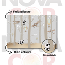 Ver imagem 2 de Papel de Parede Infantil Animais Panda Balão Bamboo 1m²