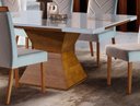Ver imagem 2 de Mesa de Jantar Quadrada com Aplique no Tampo - Elite-1,35 x 1,35 metros - Requinte Salas