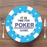Sousplat Poker Azul Claro em MDF 35x35cm - 1
