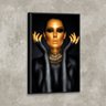 Tela Canvas com Moldura Mulher Gold Preto - Grande - 2