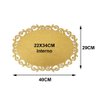 Kit com 3 Molduras em Mdf Oval Lisa Arabesco Tamanho:40x29cm Cod:kitplm009 - 2