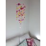 Móbile berço bebê infantil quarto Flores coloridas 46x15 - 3