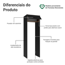Ver imagem 3 de Porta-Geladeira 73 cm 1 Porta Basculante Preto/Rustic/Preto Agata Madesa