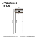 Ver imagem 2 de Porta-Geladeira 73 cm 1 Porta Basculante Preto/Rustic/Preto Agata Madesa