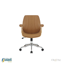 Ver imagem 2 de Cadeira Office Giratória Kopenhagen Diretor Pu Várias Cores Braços Fixos - Fratini