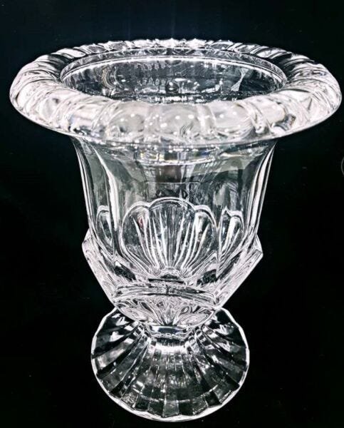 Vaso de Vidro Luxo com Pé Athenas C 24cm 1006 LylHome - 2