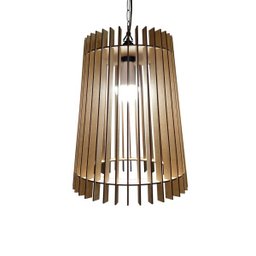 Lustre Luminária Pendente de Madeira MDF Mod. Babel - 1