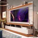Ver imagem 1 de Rack com Painel para Tvs Até 70 Polegadas Vivare Off White com Freijó Germai Móveis