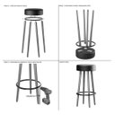 Ver imagem 5 de Kit 2 Banquetas Berlin Alta 70cm Preto - Salaone