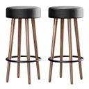 Ver imagem 1 de Kit 2 Banquetas Berlin Alta 70cm Preto - Salaone