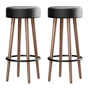 Kit 2 Banquetas Berlin Alta 70cm Preto - Salaone