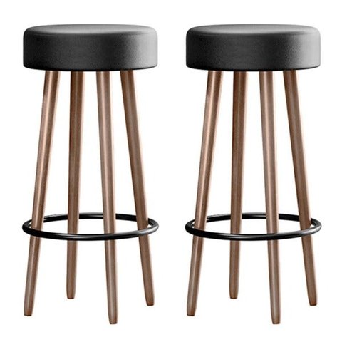 Kit 2 Banquetas Berlin Alta 70cm Preto - Salaone