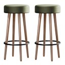 Ver imagem 1 de Kit 2 Banquetas Berlin Alta 70cm Verde - Salaone