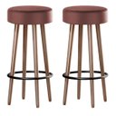 Ver imagem 1 de Kit 2 Banquetas Berlin Alta 70cm Telha - Salaone