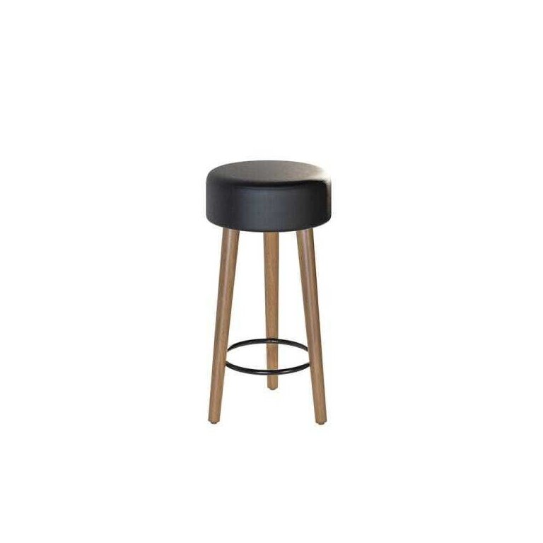 Banco Paris Baixo 50cm Preto - Salaone
