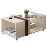 Mesa de Centro para Sala de Estar Nubia Off White/Havana - Caemmun - 1