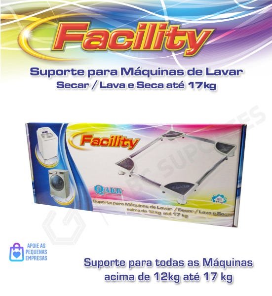 Suporte para Máquina de Lavar/ Secar / Lava e Seca Facility 12 à 17kg - 3