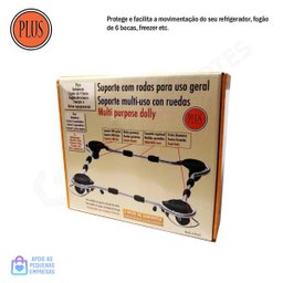 Carrinho Fogão e Geladeira Suporte Rodabem Cromado - 4