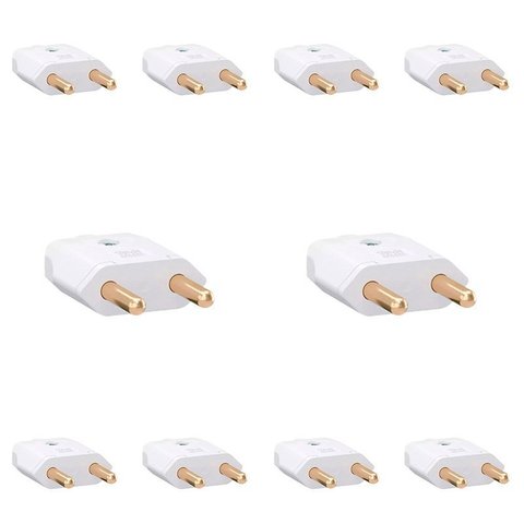 Plugue Macho Weg Slim 2p 20a 180º Branco Kit com 10 Peças