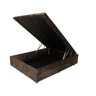 Cama Box Baú Solteirão 110x188x0,40 Inteiriço Premium Sued Marrom - 1