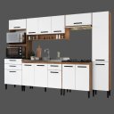 Ver imagem 2 de Cozinha Modulada 6 Peças Ana Freijó Branco Megasul
