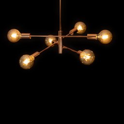 Lustre Pendente Moderno Ouro 3 Hastes 6E27 - 7