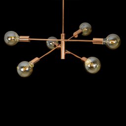 Lustre Pendente Moderno Ouro 3 Hastes 6E27 - 6