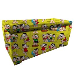 PUFF BAU SOLTEIRO infantil 70 CENTIMETROS - DESENHOS ESTAMPA TURMA DA MONICA AM BEATRIZ DECOR - 2