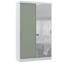 Ver imagem 1 de Guarda Roupa Modulado 134,50cm 2 Portas de Correr com Espelho Alpes Luciane Móveis