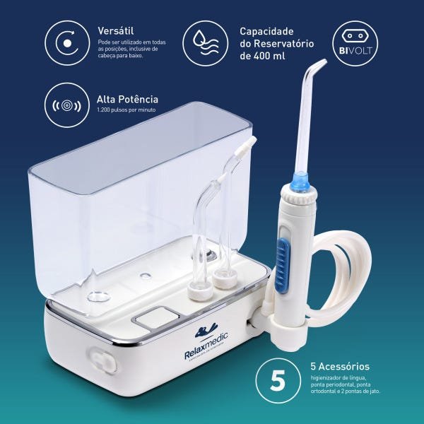 Irrigador Oral Jato de água limpa dente e aparelho prótese - 2