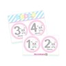 Adesivos Mesversário 1-12 Meses Kit Bebe Ovelha Rosa - 1