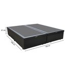 Ver imagem 3 de Cama Box Baú Casal 138 Bipartido Tecido Preto com Colchão Paris Molas Preto 67x138x188