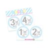 Adesivos Mesversário 1-12 Meses Kit Bebe Ovelha Azul - 1