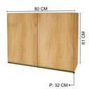 Ver imagem 3 de Armário Aéreo Cozinha 80 Cm 2 Portas 6123.35 Castani - Indekes
