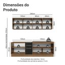 Ver imagem 3 de Armário de Cozinha Completa 240 cm Rustic/Preto Lux Madesa 09