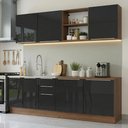 Ver imagem 1 de Armário de Cozinha Completa 240 cm Rustic/Preto Lux Madesa 09